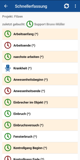 Selbstdefinierbare SicherheitsDienst-Tätigkeiten am Objekt